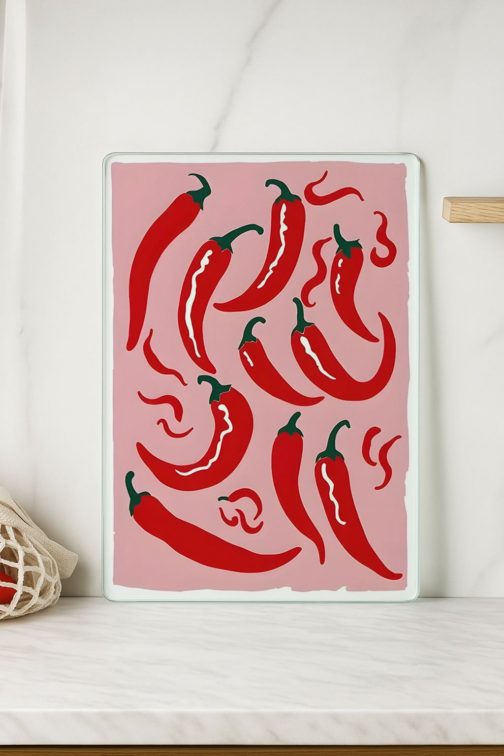 Tábua de Corte em Vidro Temperado – 20 x 30 cm – Multicolorido