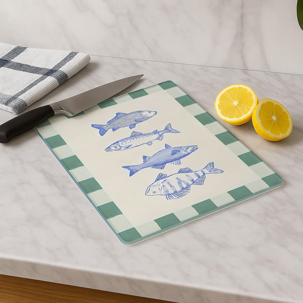 Tábua de Corte em Vidro Temperado – 20 x 30 cm – Multicolorido