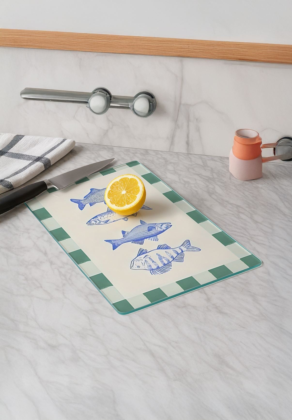 Tábua de Corte em Vidro Temperado – 20 x 30 cm – Multicolorido