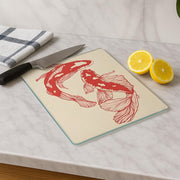 Tábua de corte em vidro temperado – 20 x 30 cm – Multicolorido