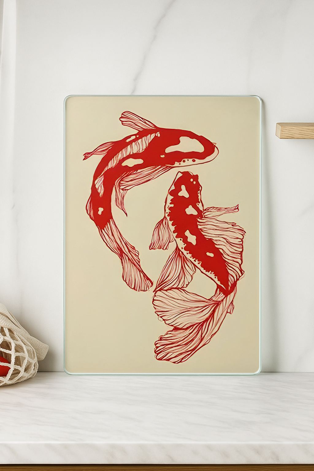 Tábua de corte em vidro temperado – 20 x 30 cm – Multicolorido