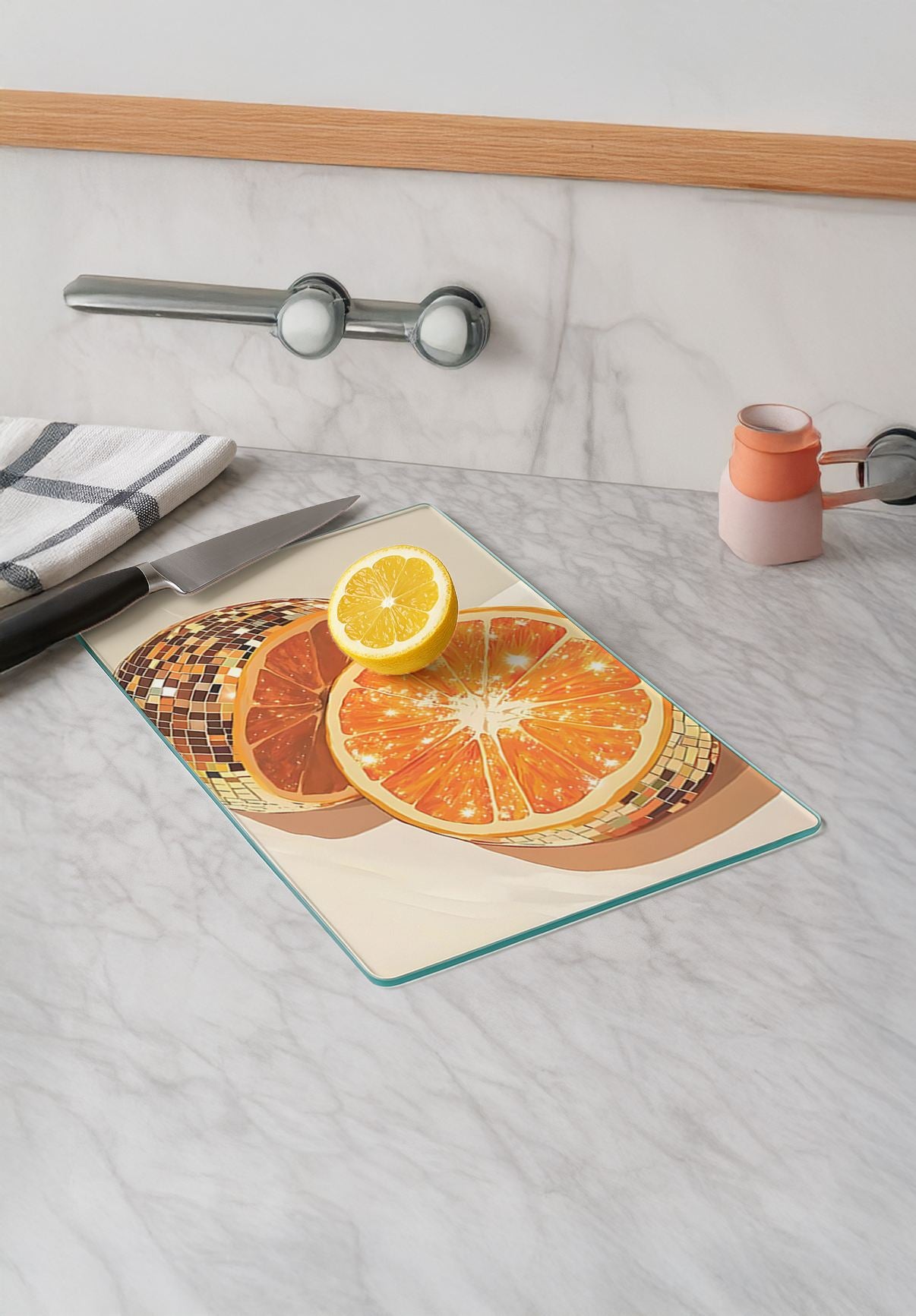 Tábua de Corte de Vidro Temperado – 20 x 30 cm – Multicolorido