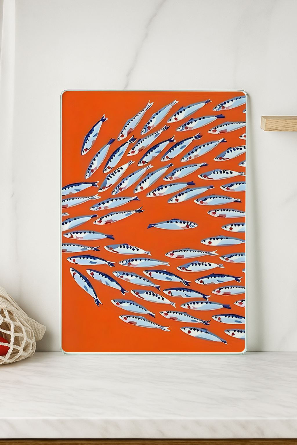 Tábua de corte de vidro temperado – 20 x 30 cm – Multicolorido