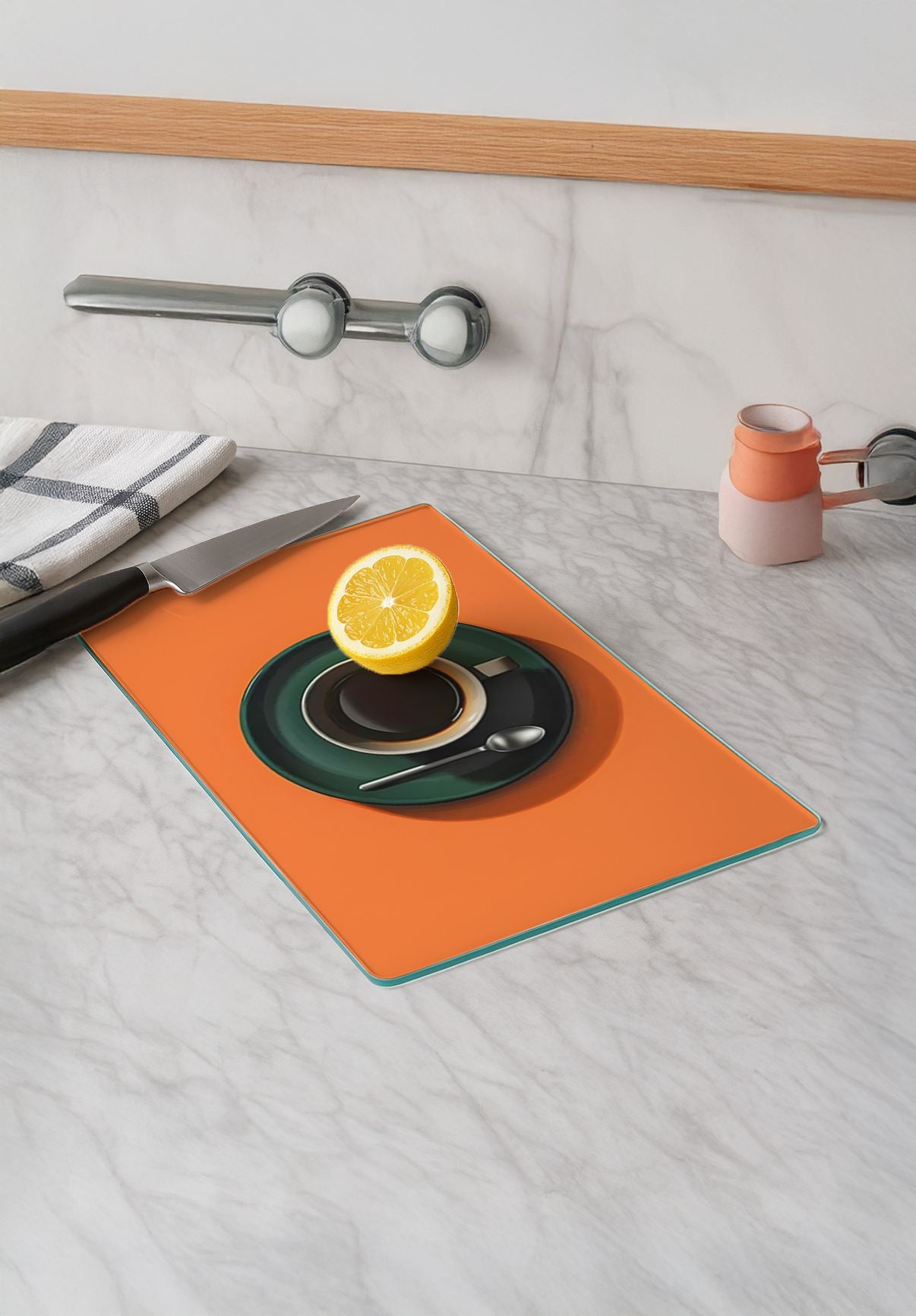 Tábua de Corte de Vidro Temperado – 20 x 30 cm – Multicolorido