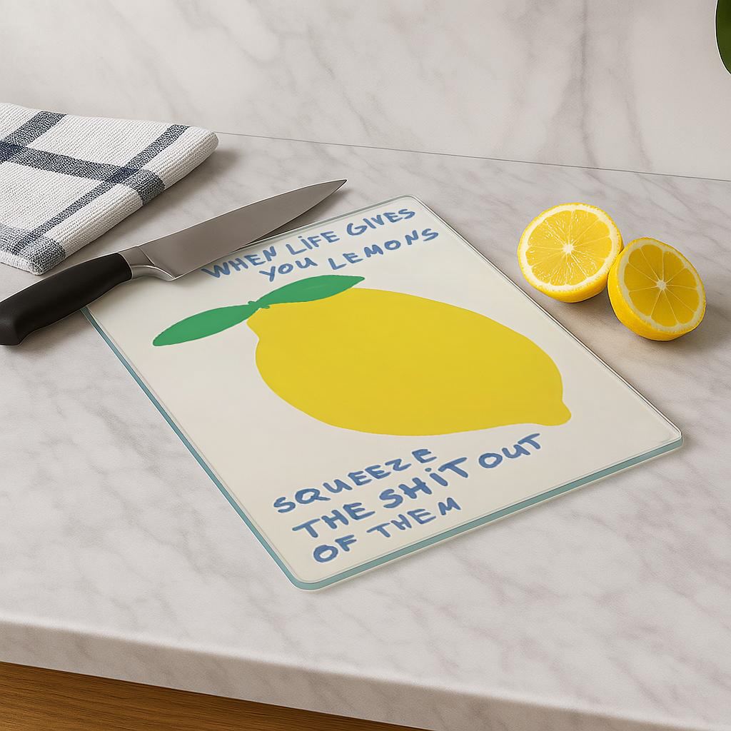 Tábua de Corte em Vidro Temperado – 20 x 30 cm – Multicolorido