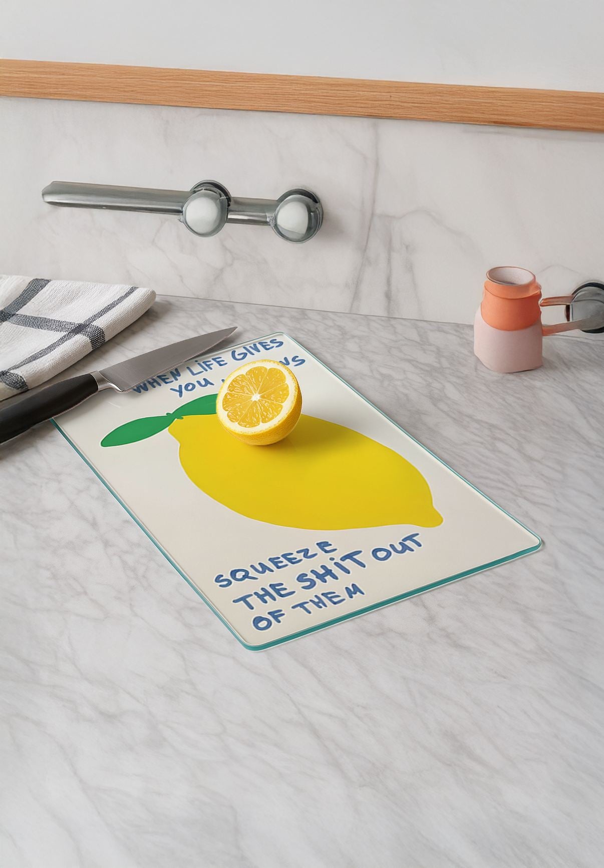 Tábua de Corte em Vidro Temperado – 20 x 30 cm – Multicolorido