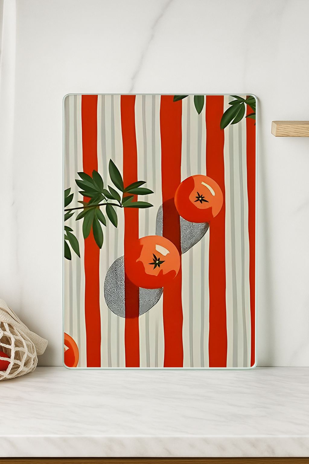 Tábua de corte em vidro temperado – 20 x 30 cm – multicolorido