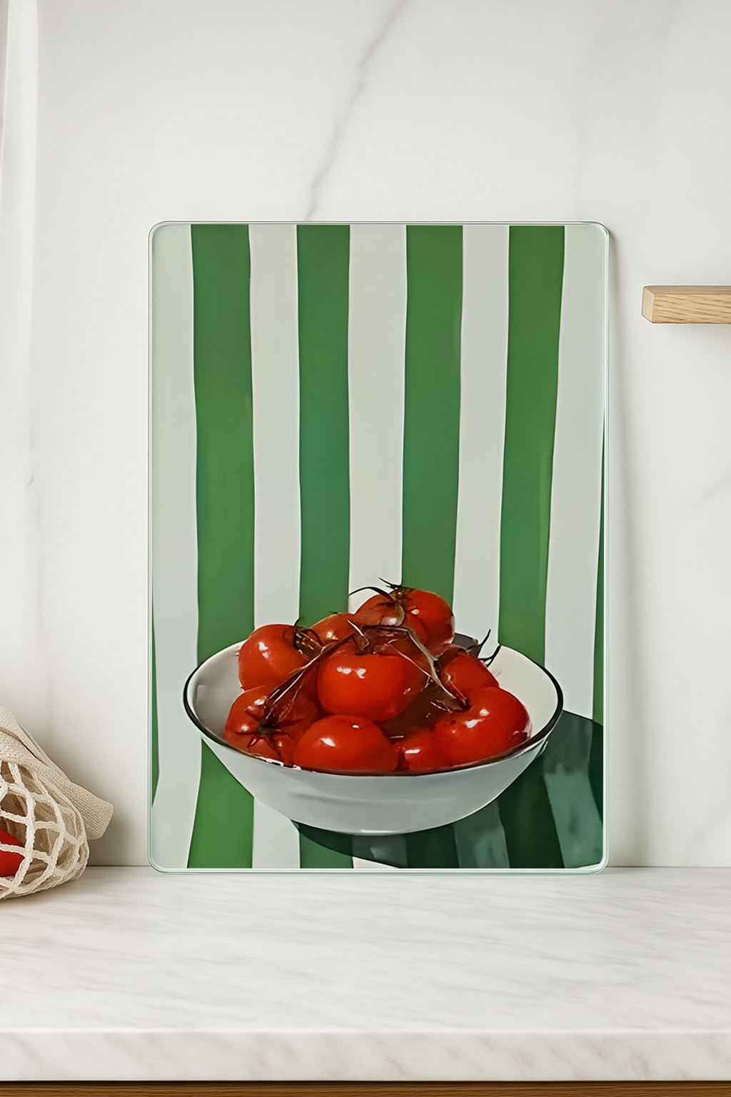 Tábua de corte em vidro temperado – 20 x 30 cm – multicolorido