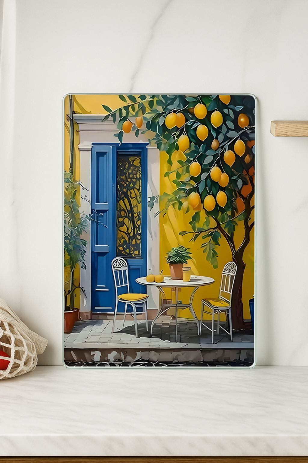 Tábua de corte em vidro temperado – 20 x 30 cm – Multicolorido