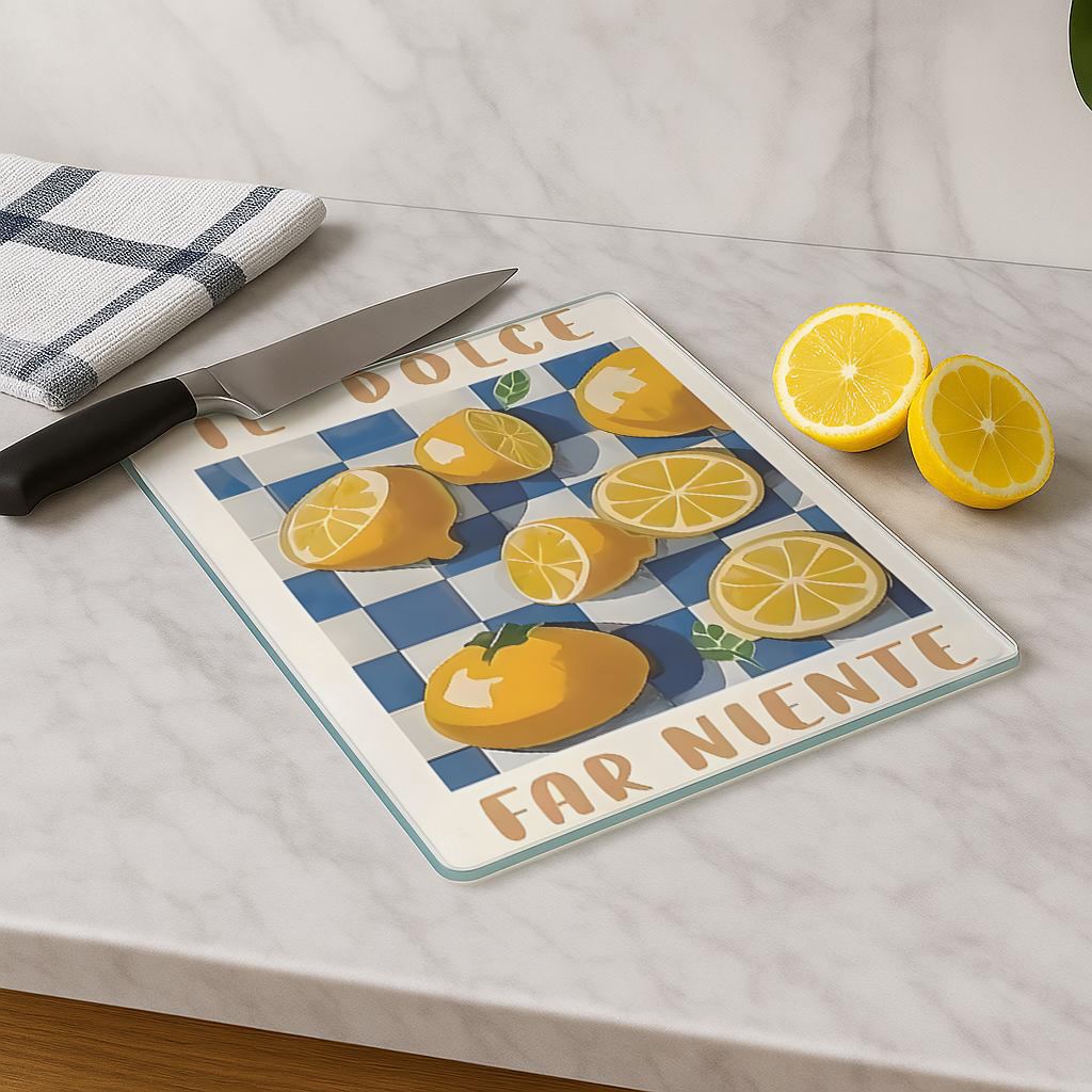 Tábua de corte de vidro temperado – 20 x 30 cm – Multicolorido