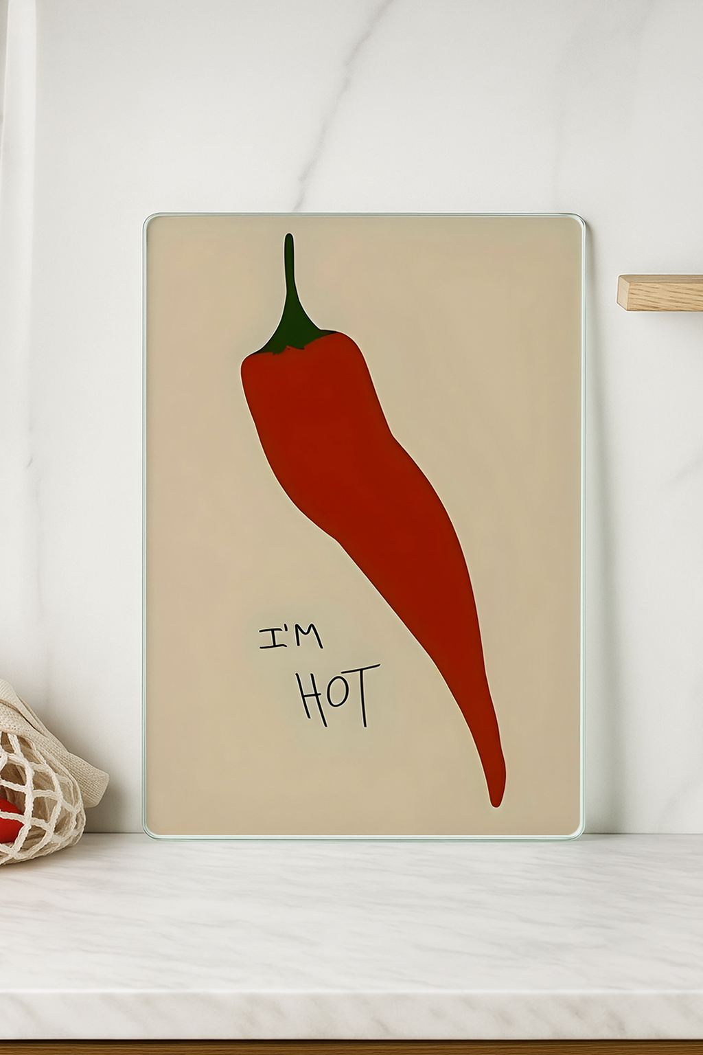 Tábua de corte em vidro temperado – 20 x 30 cm – multicolorido