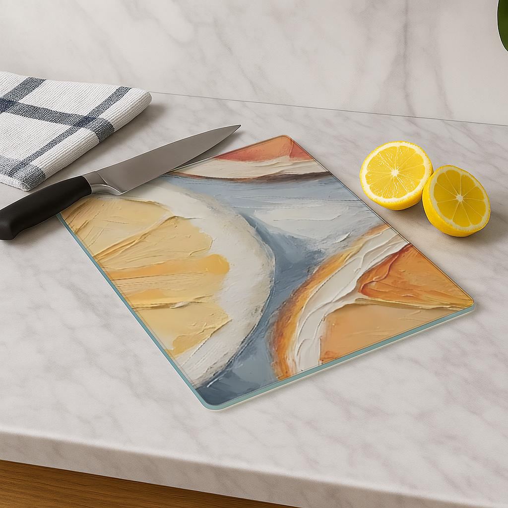 Tábua de Corte em Vidro Temperado – 20 x 30 cm – Multicolorido
