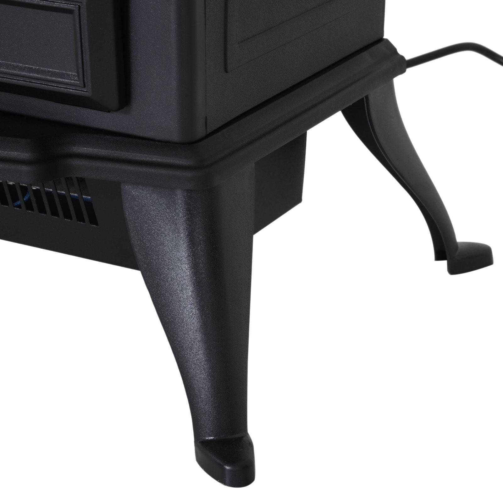 Lareira Elétrica Portátil com Efeito de Chama Realista 45x28,5x54cm - Preto