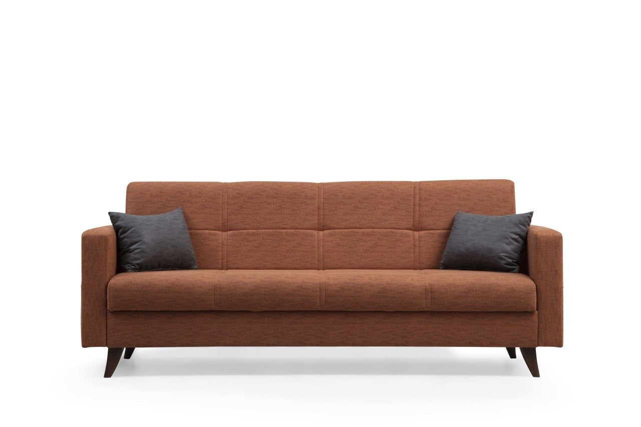 Sofá-cama de 3 lugares-Polya-Azulejo Vermelho