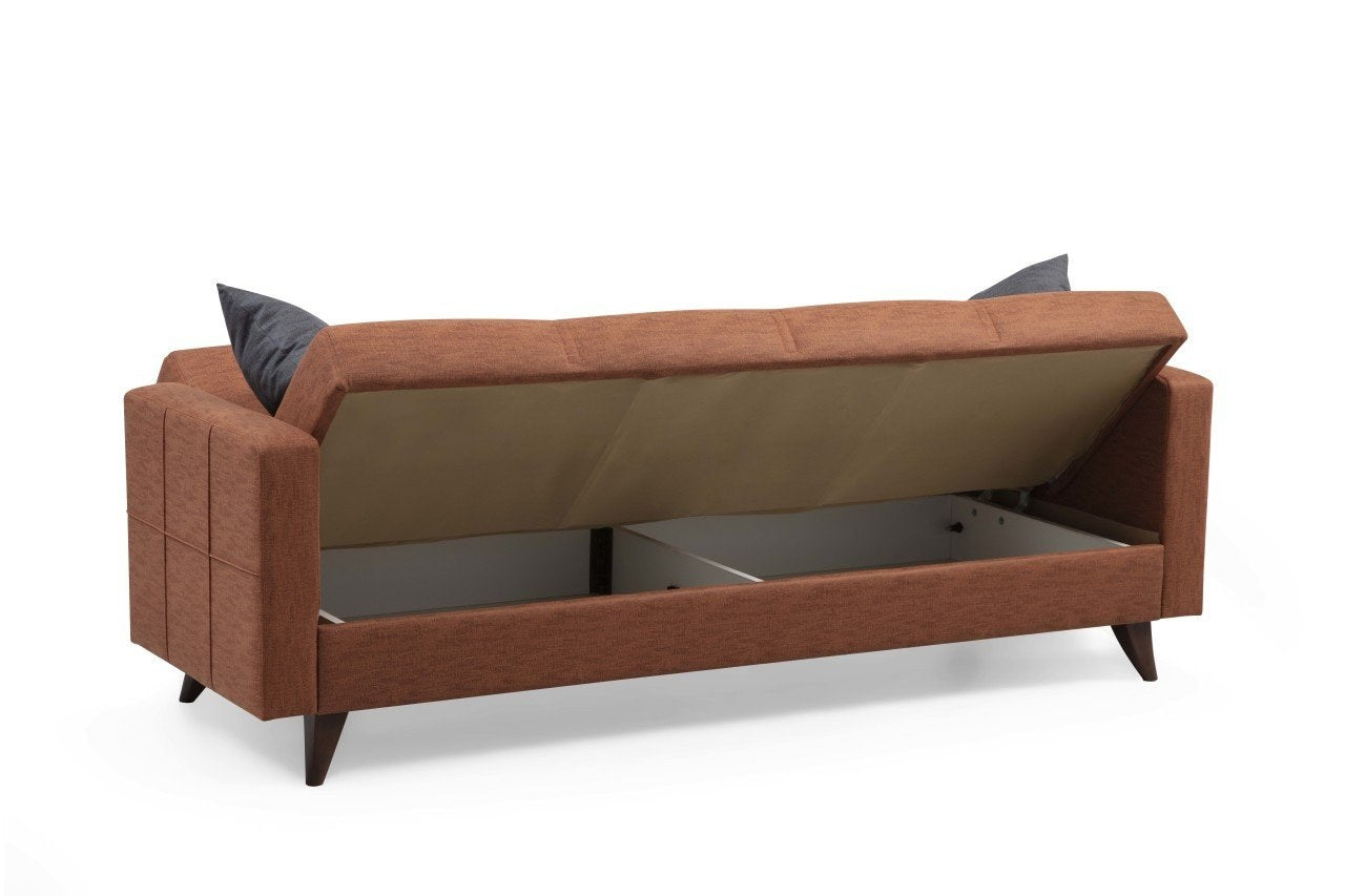 Sofá-cama de 3 lugares-Polya-Azulejo Vermelho