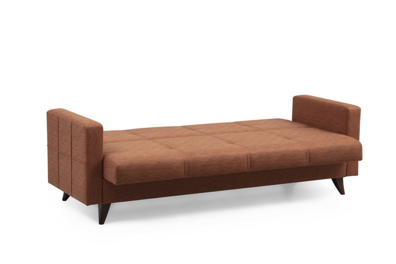 Sofá-cama de 3 lugares-Polya-Azulejo Vermelho