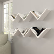 Prateleira de parede-Zig Zag-Branco
