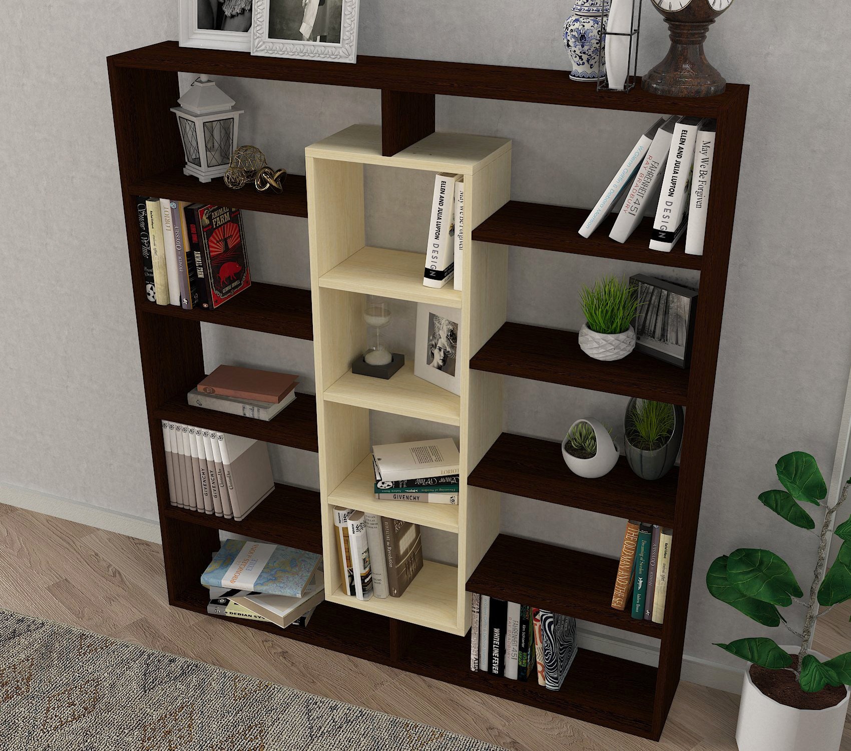 Estante de livros-Ample-Carvalho
Marrom