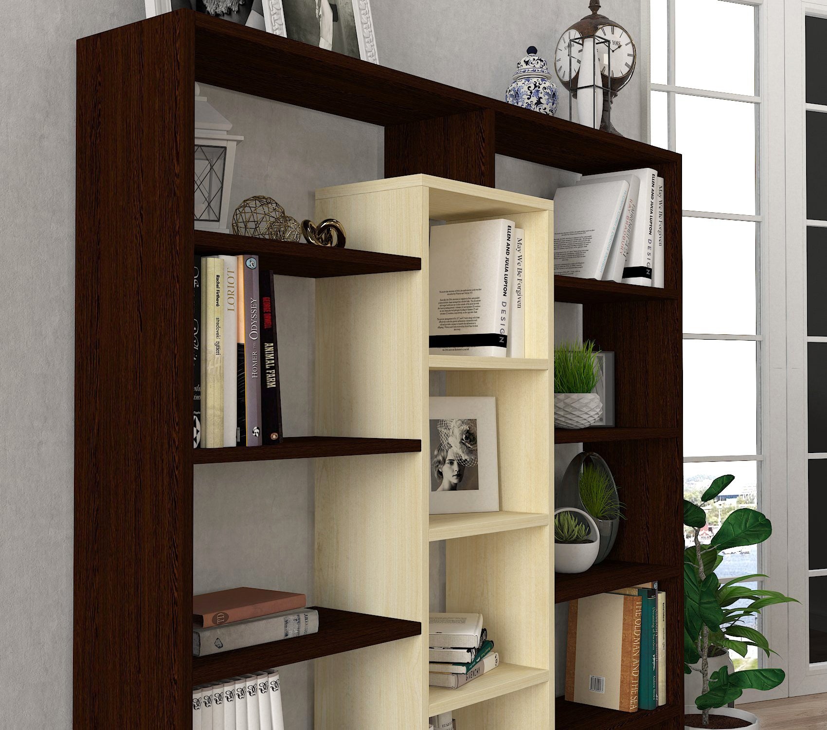 Estante de livros-Ample-Carvalho
Marrom