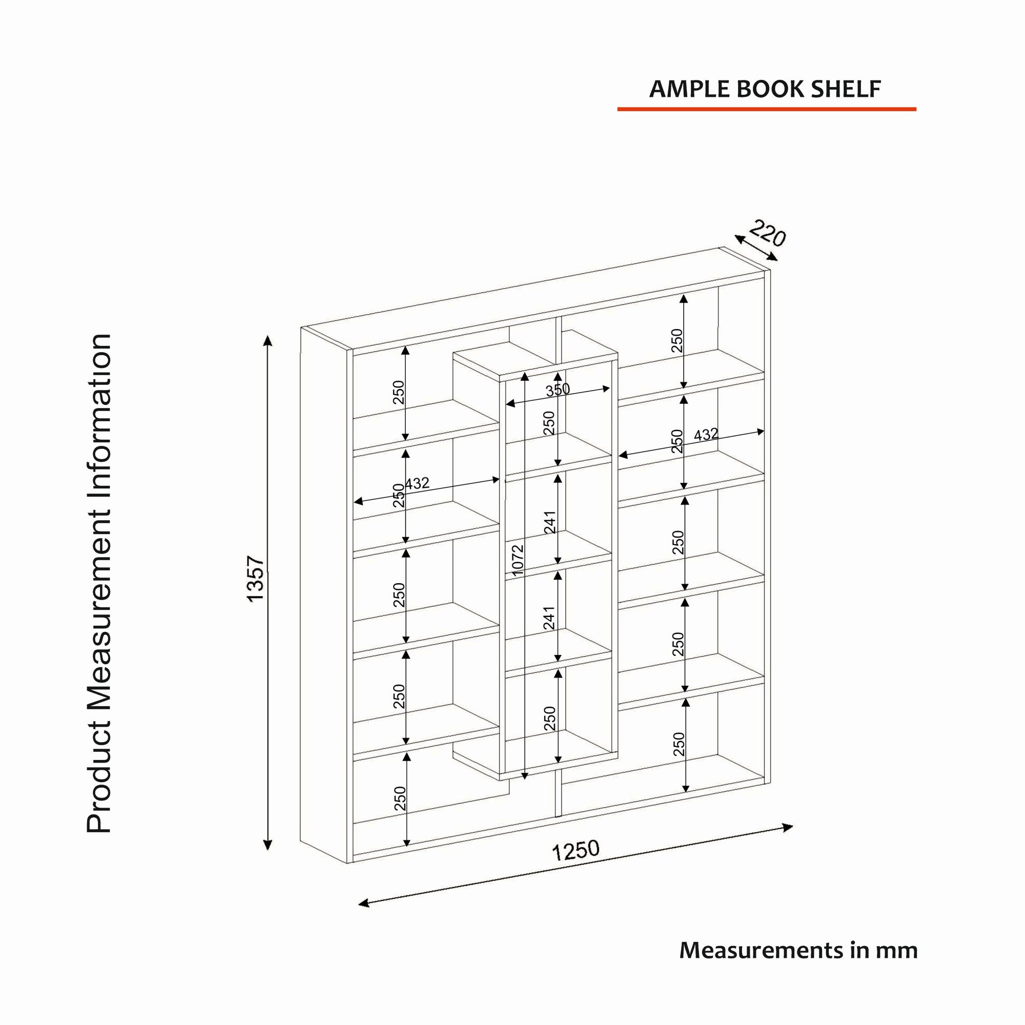 Estante de livros-Ample-Carvalho
Marrom
