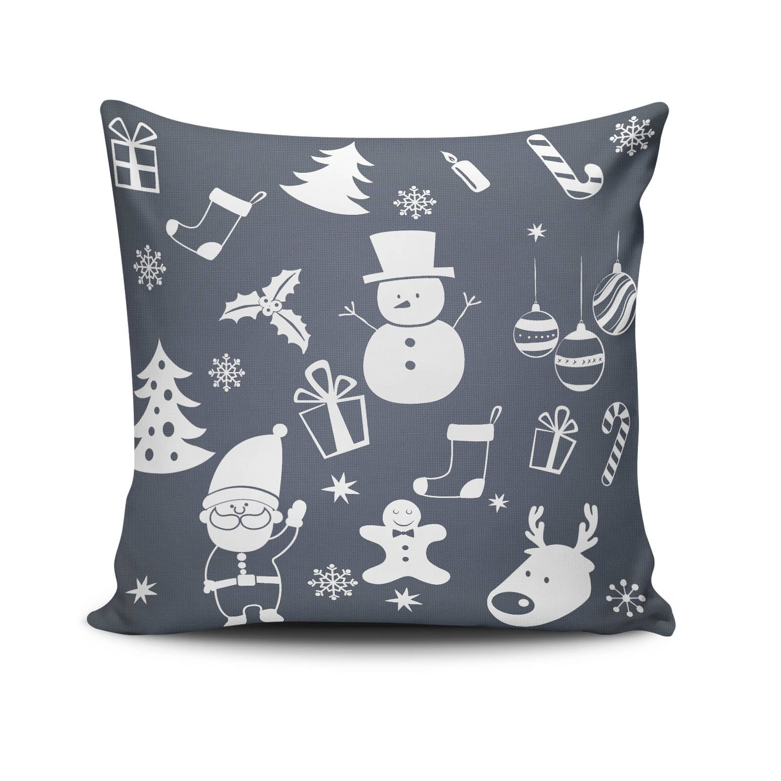 Almofada – 43 x 43 cm – Multicolorido – Algodão e Poliéster