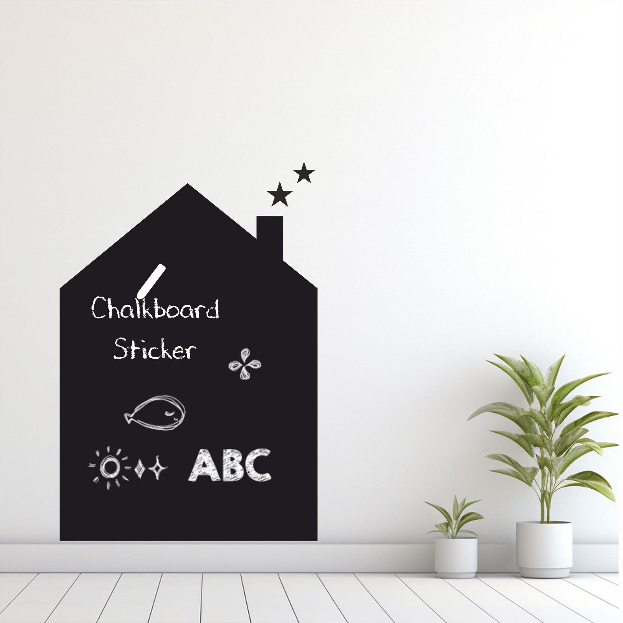 Autocolante Decorativo de Parede Preto Vinil Quadro de Giz 70x100cm