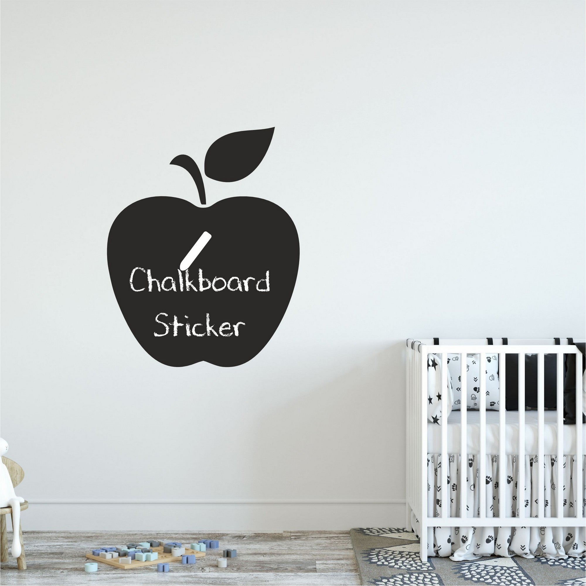 Autocolante Decorativo de Parede Preto Vinil Quadro de Giz 50x50cm