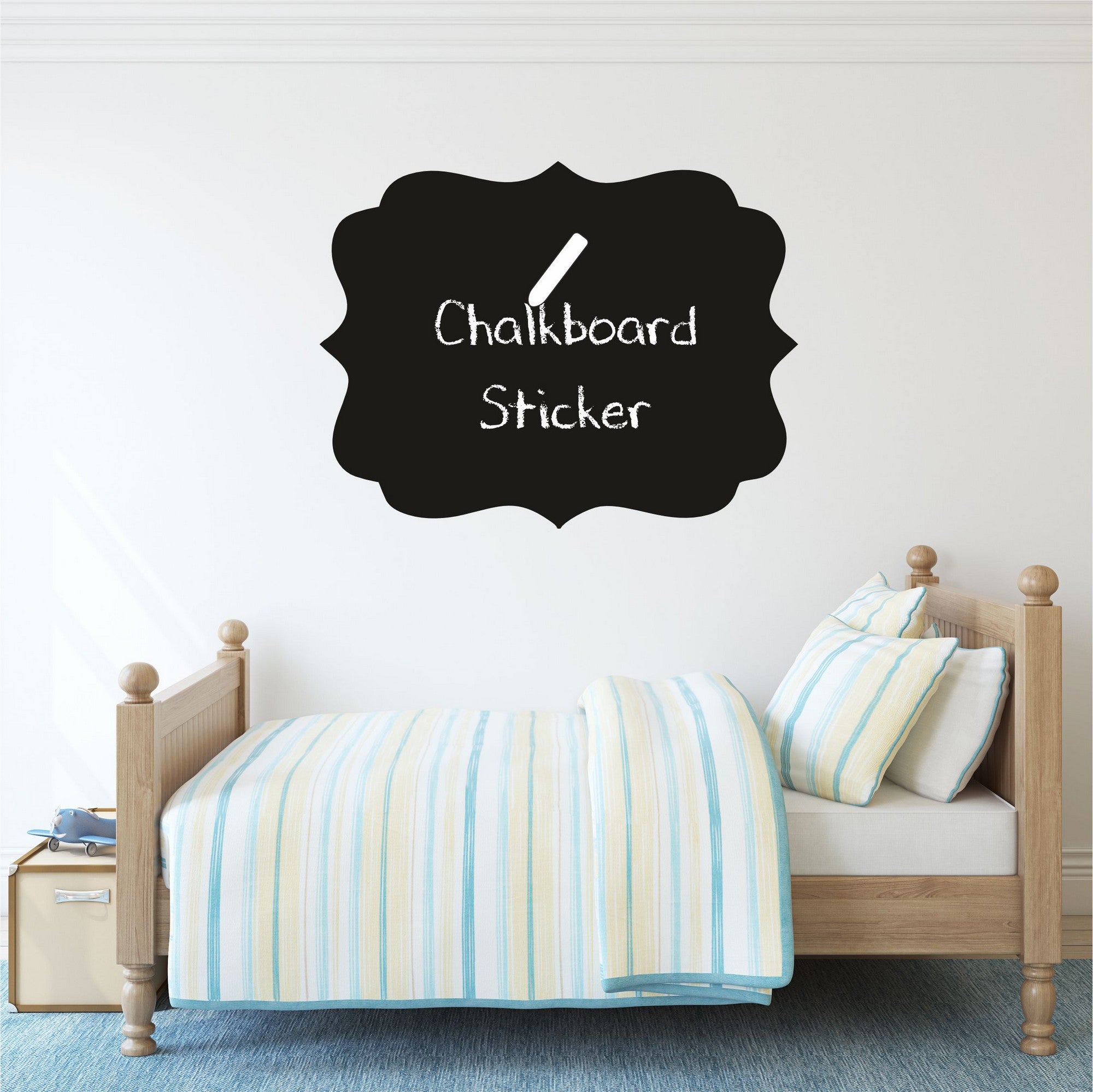 Autocolante de Parede em Vinil tipo Quadro de Giz, Preto, 60 x 50 cm (MY-00103 / 740ELB1103)