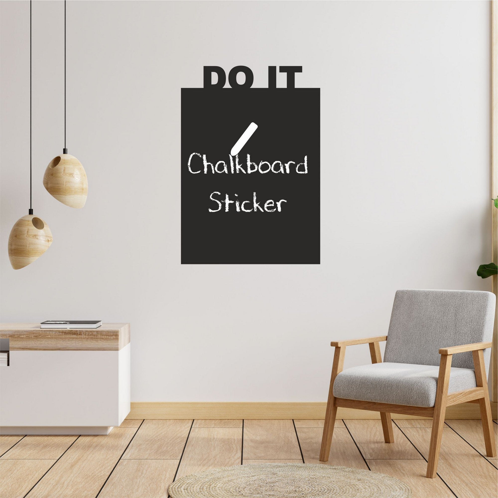 Autocolante Decorativo de Parede Preto Vinil Quadro de Giz 40x60cm - Transforme Qualquer Espaço num Quadro Criativo