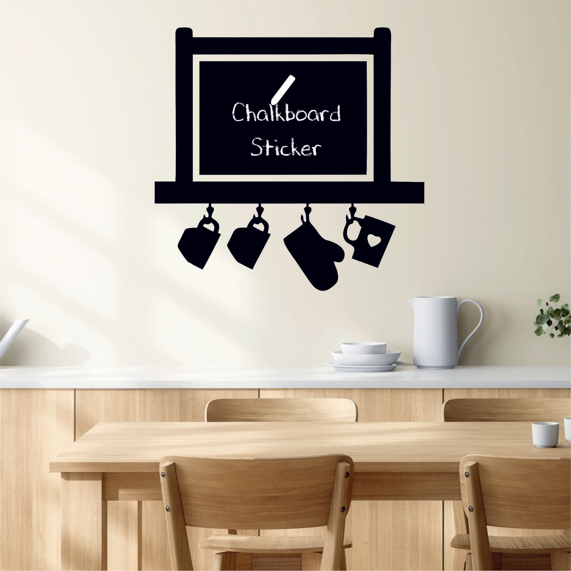 Autocolante Decorativo de Parede Preto Vinil Quadro de Giz 70x70cm - Transforme Qualquer Espaço num Quadro Criativo