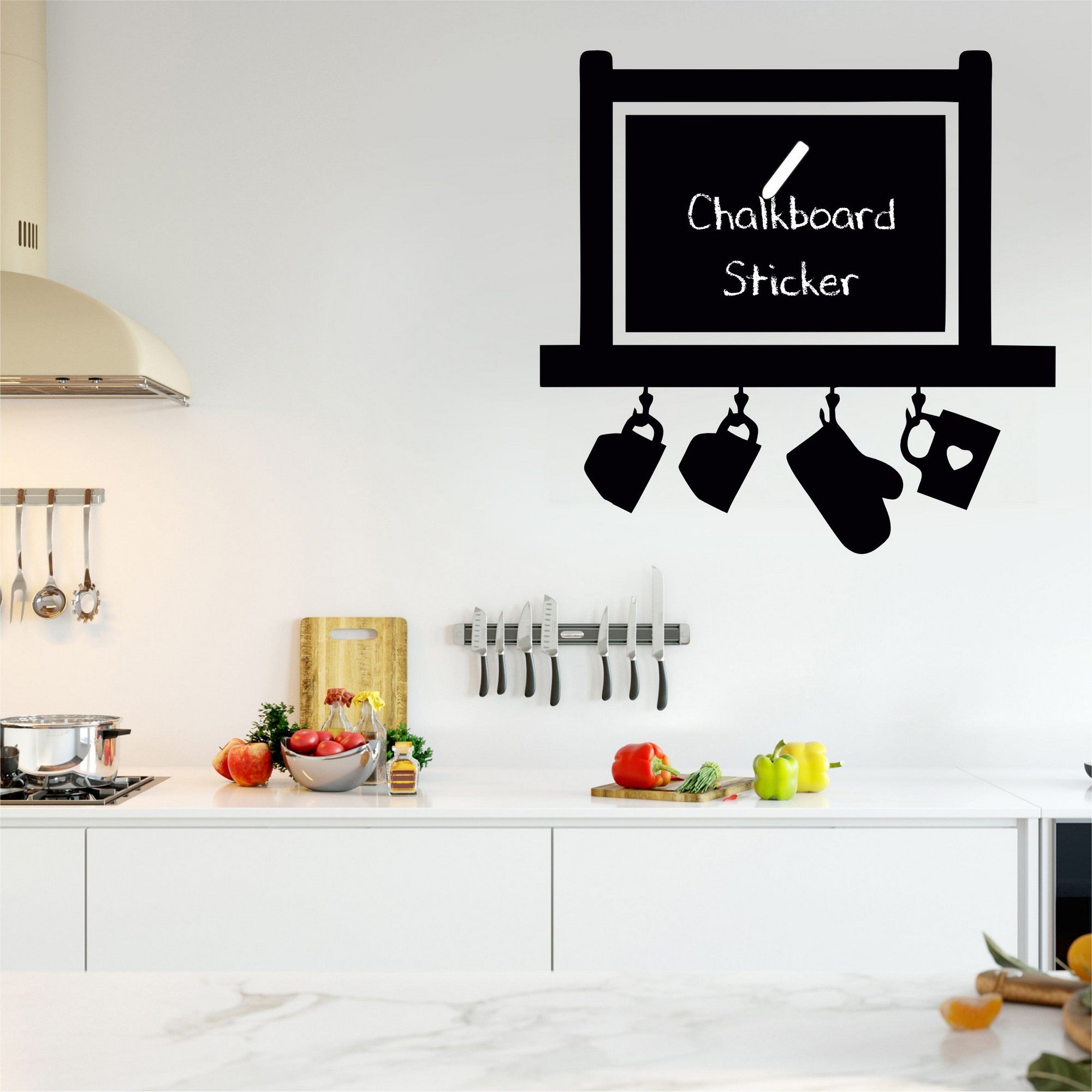 Autocolante Decorativo de Parede Preto Vinil Quadro de Giz 70x70cm - Transforme Qualquer Espaço num Quadro Criativo