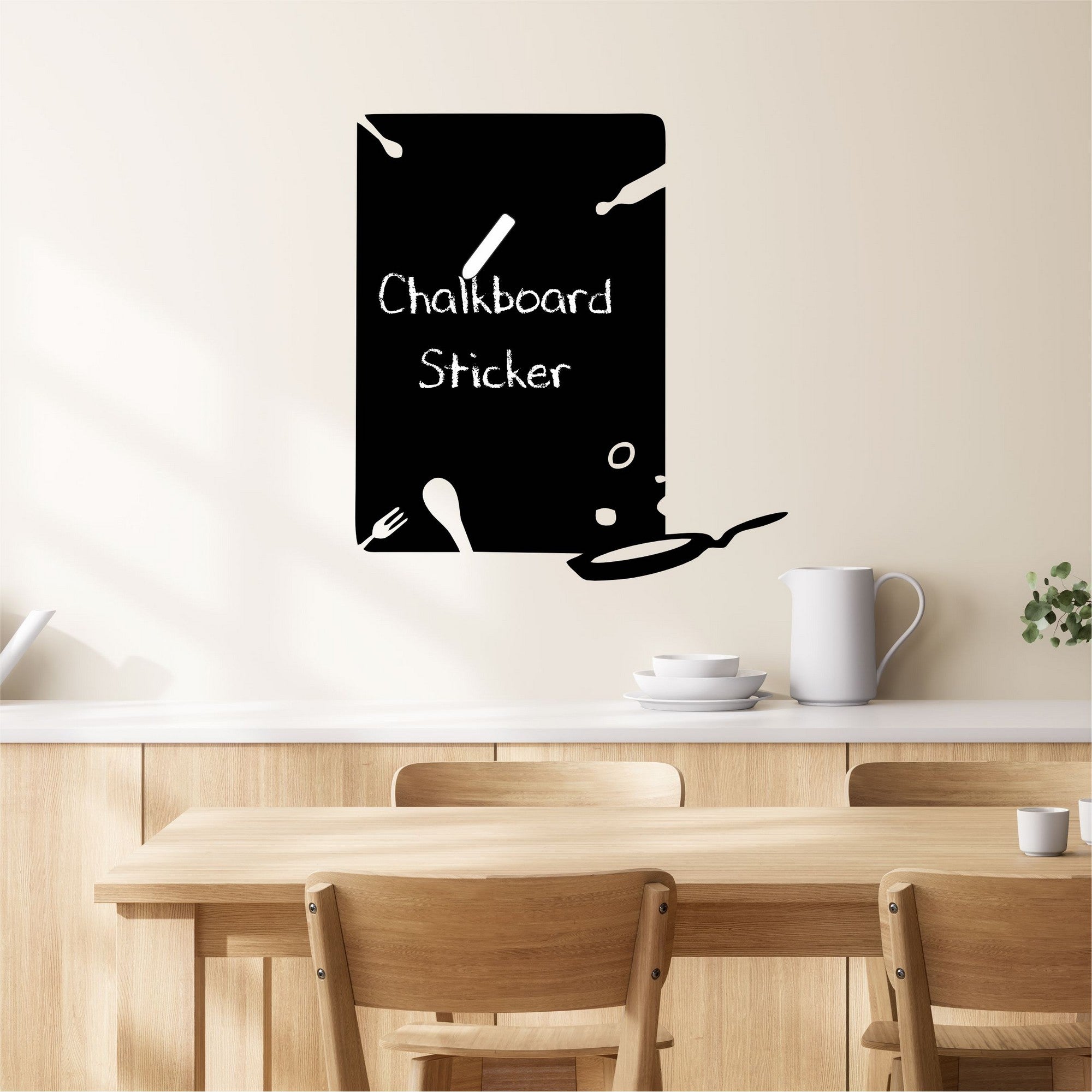 Autocolante Decorativo de Parede Preto Vinil Quadro de Giz 65x70cm - Transforme Qualquer Espaço num Quadro Criativo