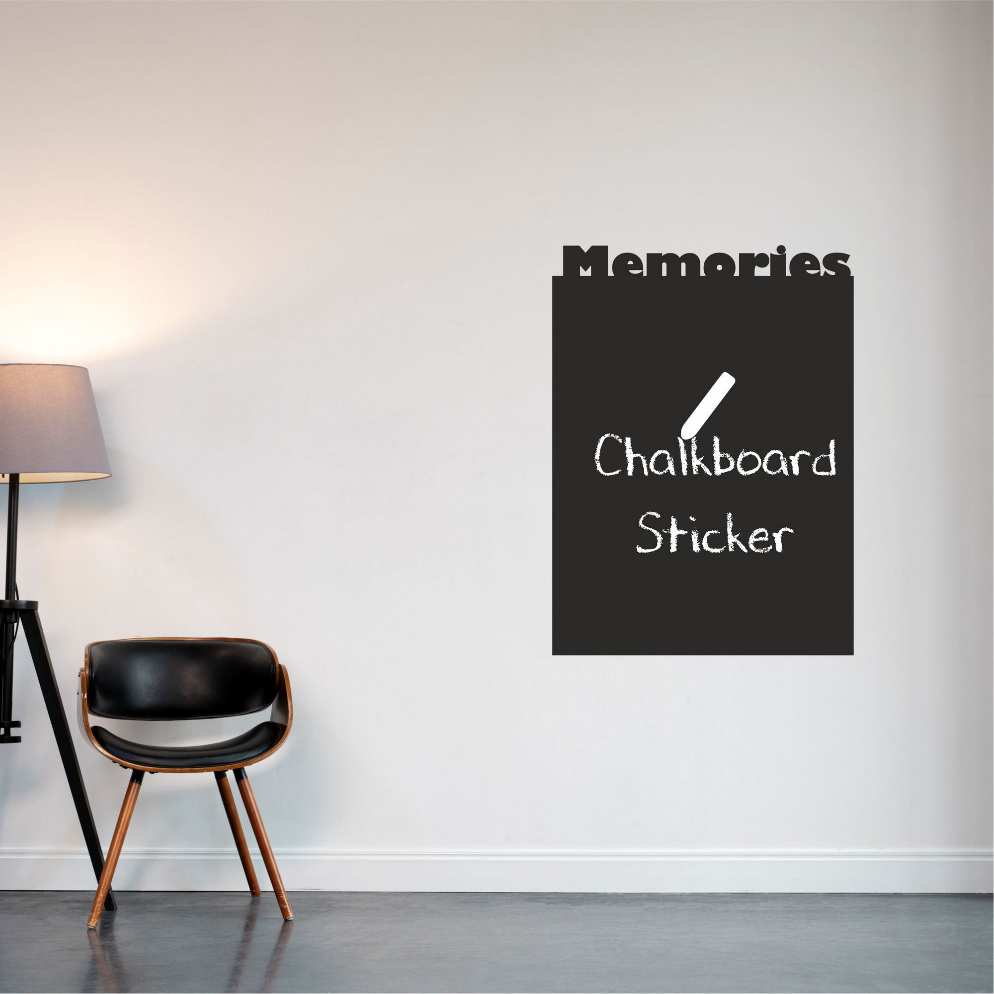 Autocolante Decorativo de Parede Preto Vinil Quadro de Giz 50x70cm