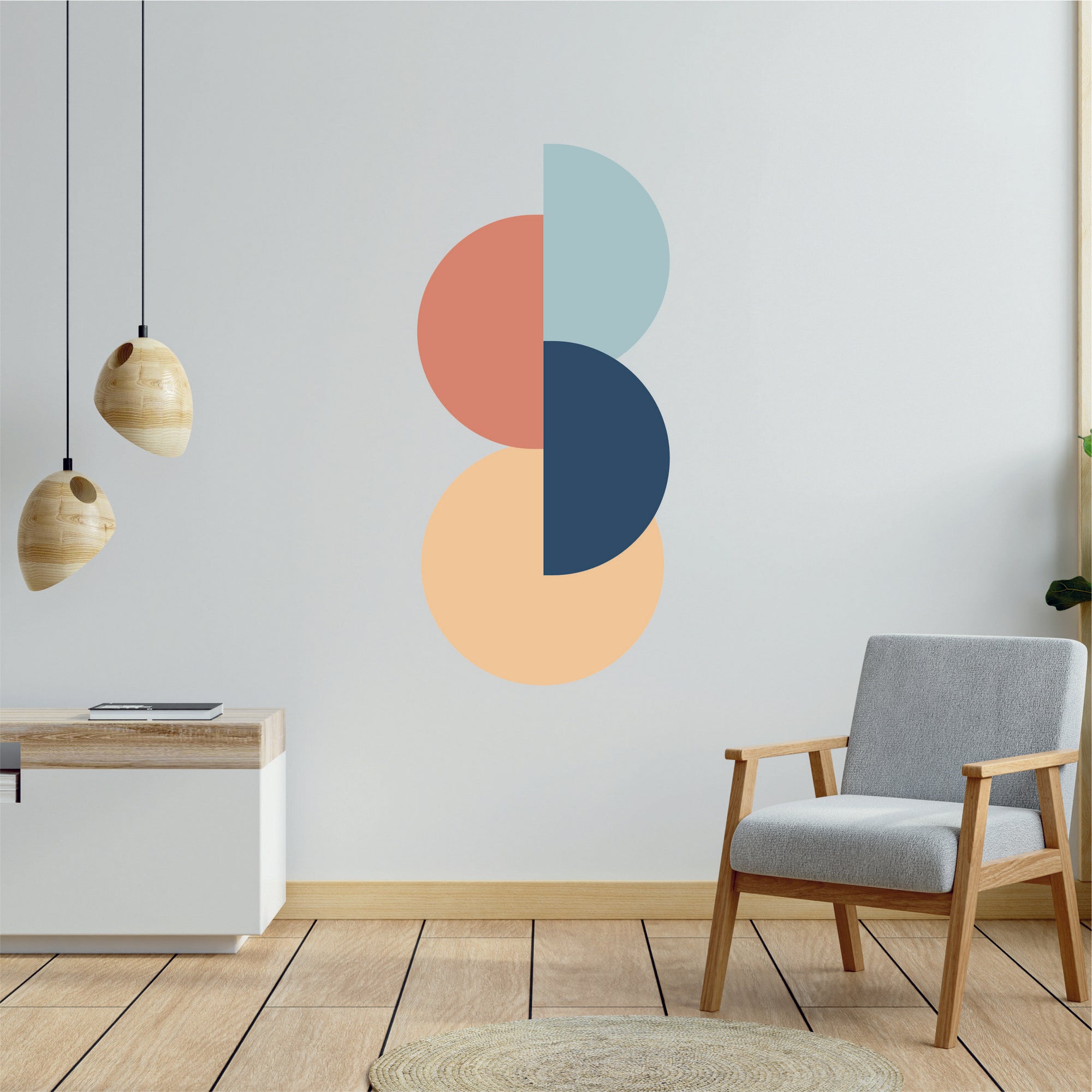 Autocolante Decorativo de Parede Multicolor em Vinil - 100x45cm - Transforme o Seu Espaço