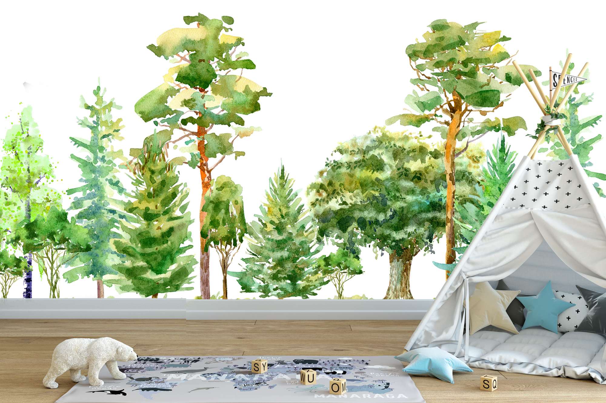 Autocolante Decorativo de Parede Multicolor 100x100cm - Vinil Auto-Adesivo MDK-00109