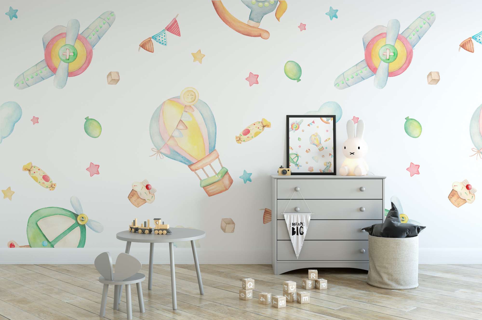 Autocolante Decorativo de Parede Multicolor 100x100cm - Vinil Auto-Adesivo MDK-00120