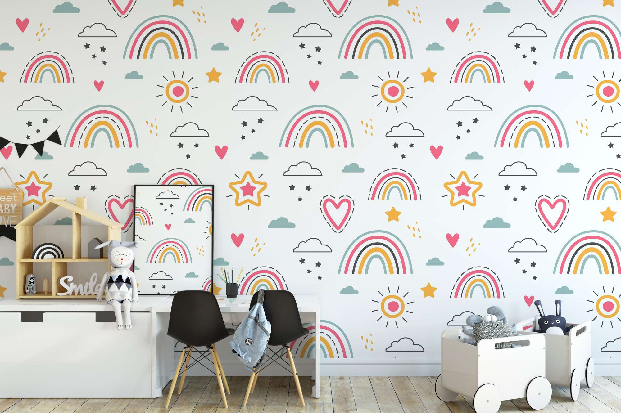 Mural de Parede Autocolante Multicolor 300x270cm - Vinil Premium MDK-00126