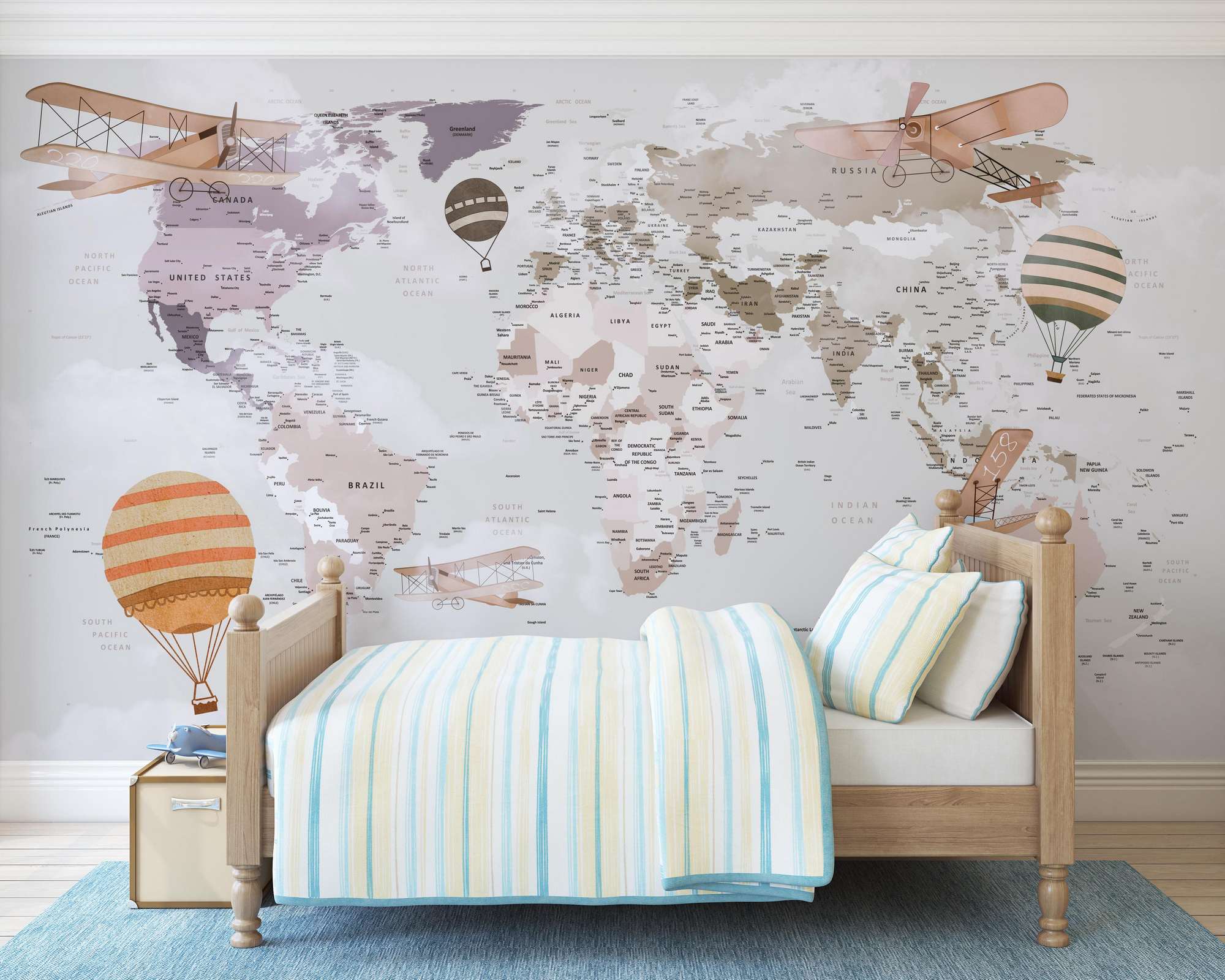 Mural de Parede Autocolante Multicolor 300x270cm - Vinil Premium MDK-00136