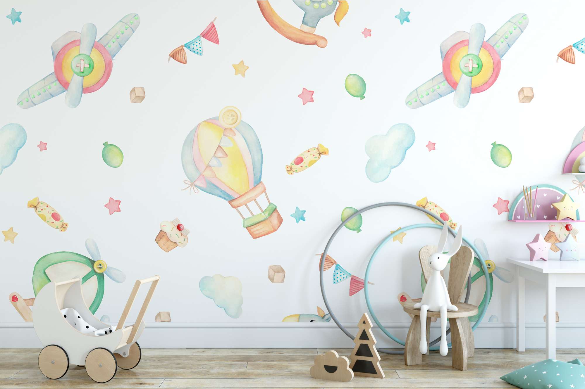 Mural de Parede Autocolante Multicolor 400x270cm - Vinil Premium MDK-00120