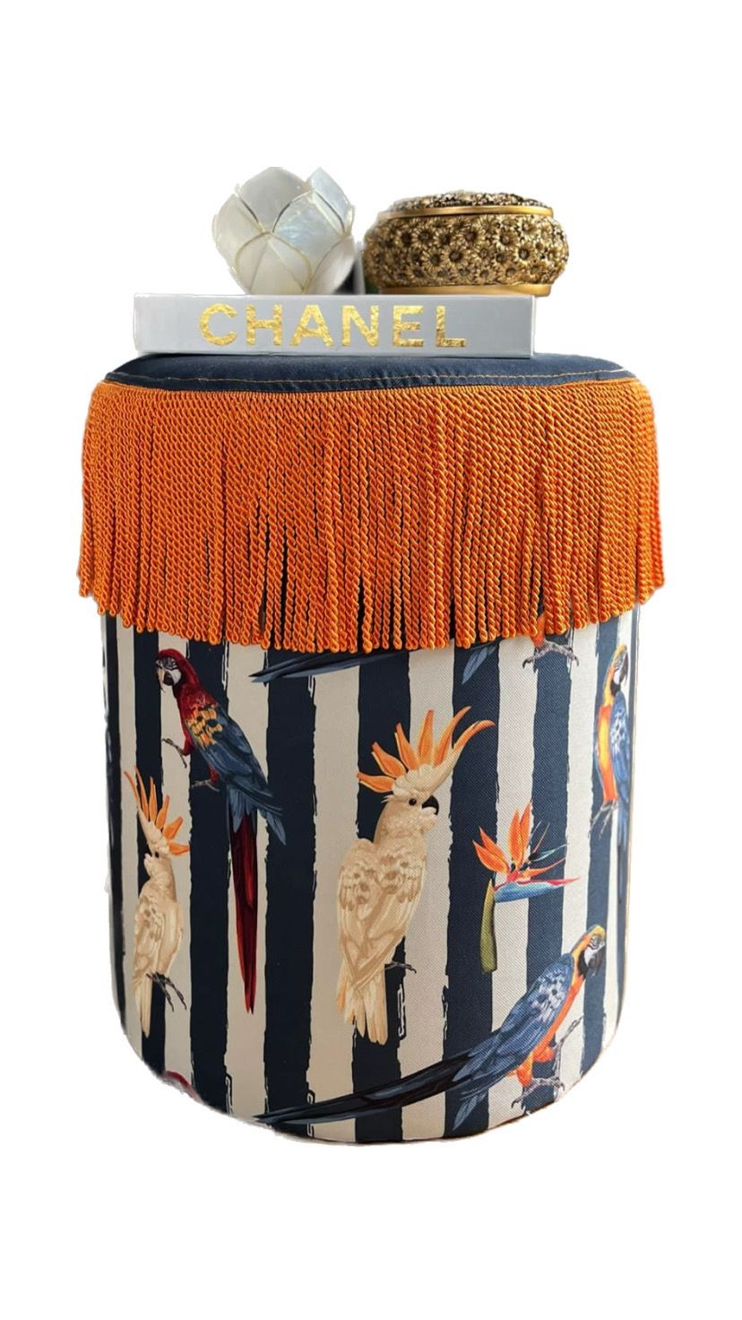 Pufe Multicolor em Linho 100% - 45x60cm - Conforto e Estilo para Sua Casa