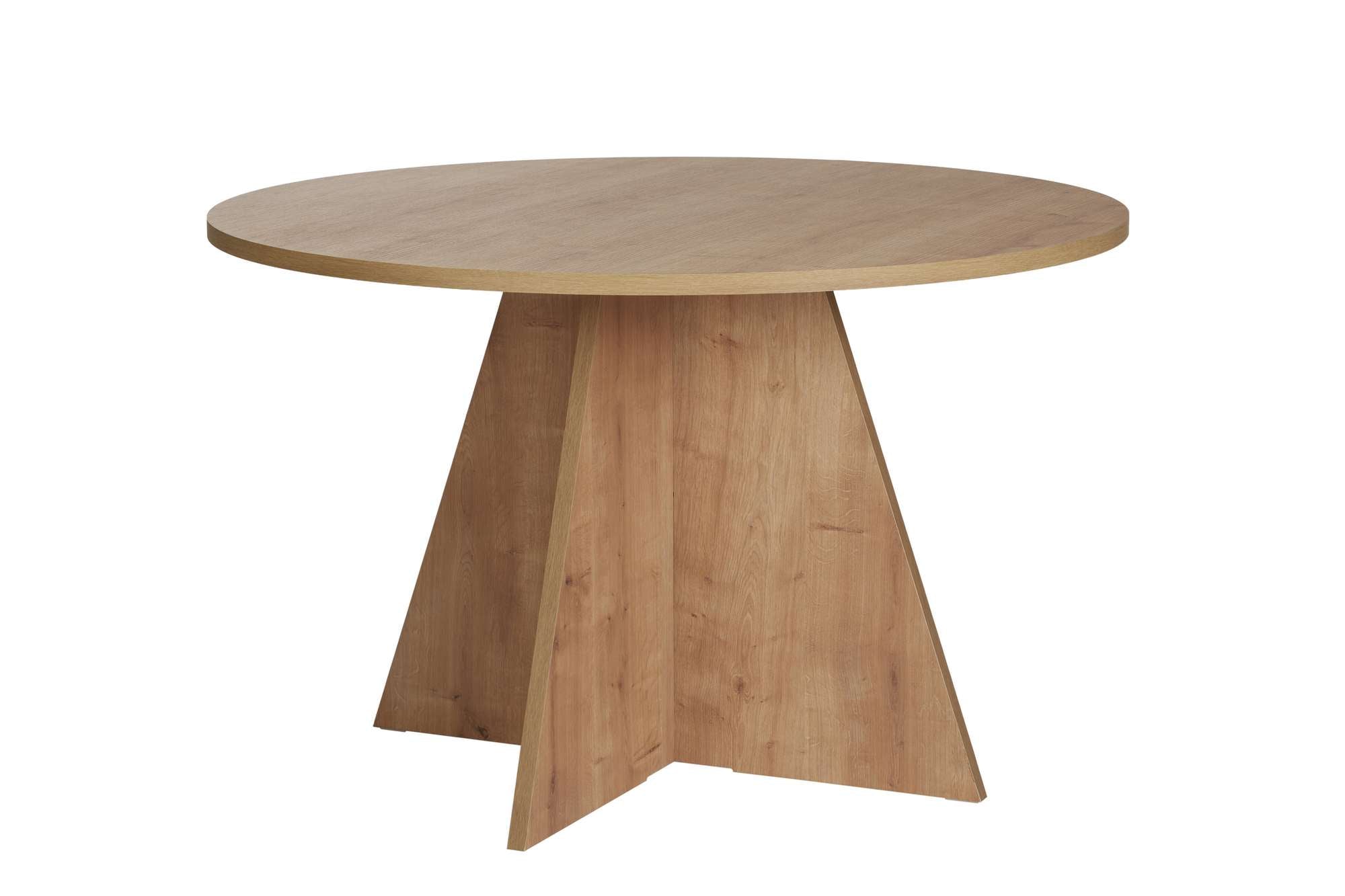 Mesa de Jantar Sapphire Oak 120x120cm - Revestimento Melamínico Premium com 25mm de Espessura