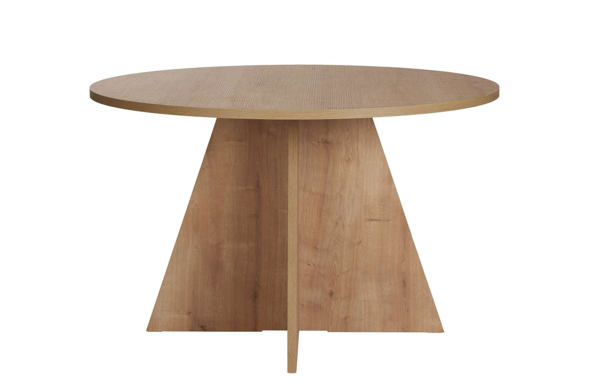 Mesa de Jantar Sapphire Oak 120x120cm - Revestimento Melamínico Premium com 25mm de Espessura