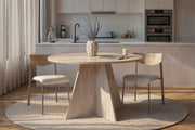 Mesa de Jantar Quadrada 120x120cm em Travertino - Revestimento Melamínico Resistente e Elegante