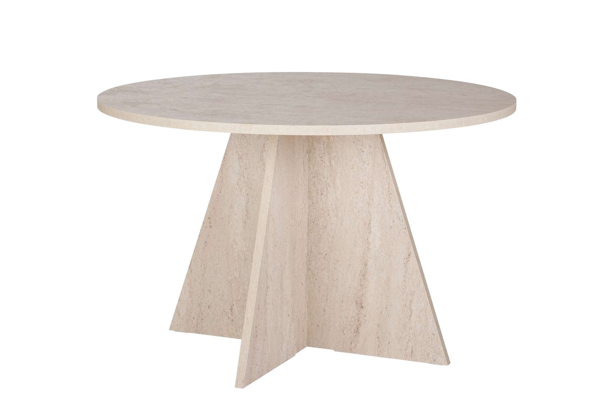 Mesa de Jantar Quadrada 120x120cm em Travertino - Revestimento Melamínico Resistente e Elegante