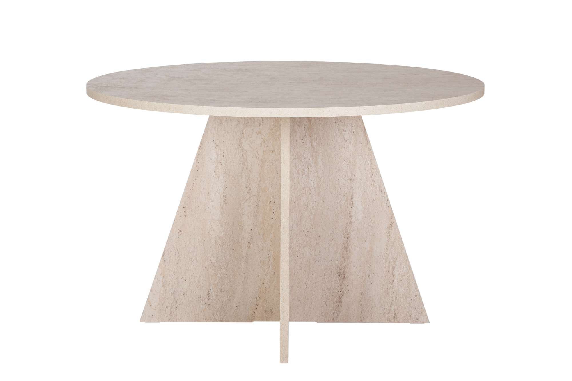 Mesa de Jantar Quadrada 120x120cm em Travertino - Revestimento Melamínico Resistente e Elegante