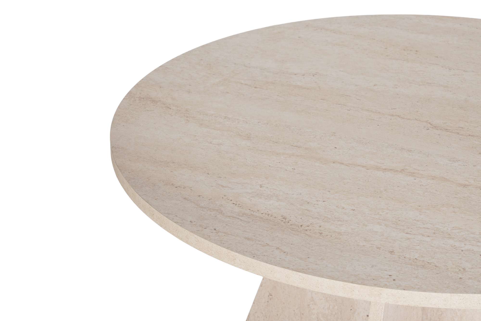 Mesa de Jantar Quadrada 120x120cm em Travertino - Revestimento Melamínico Resistente e Elegante
