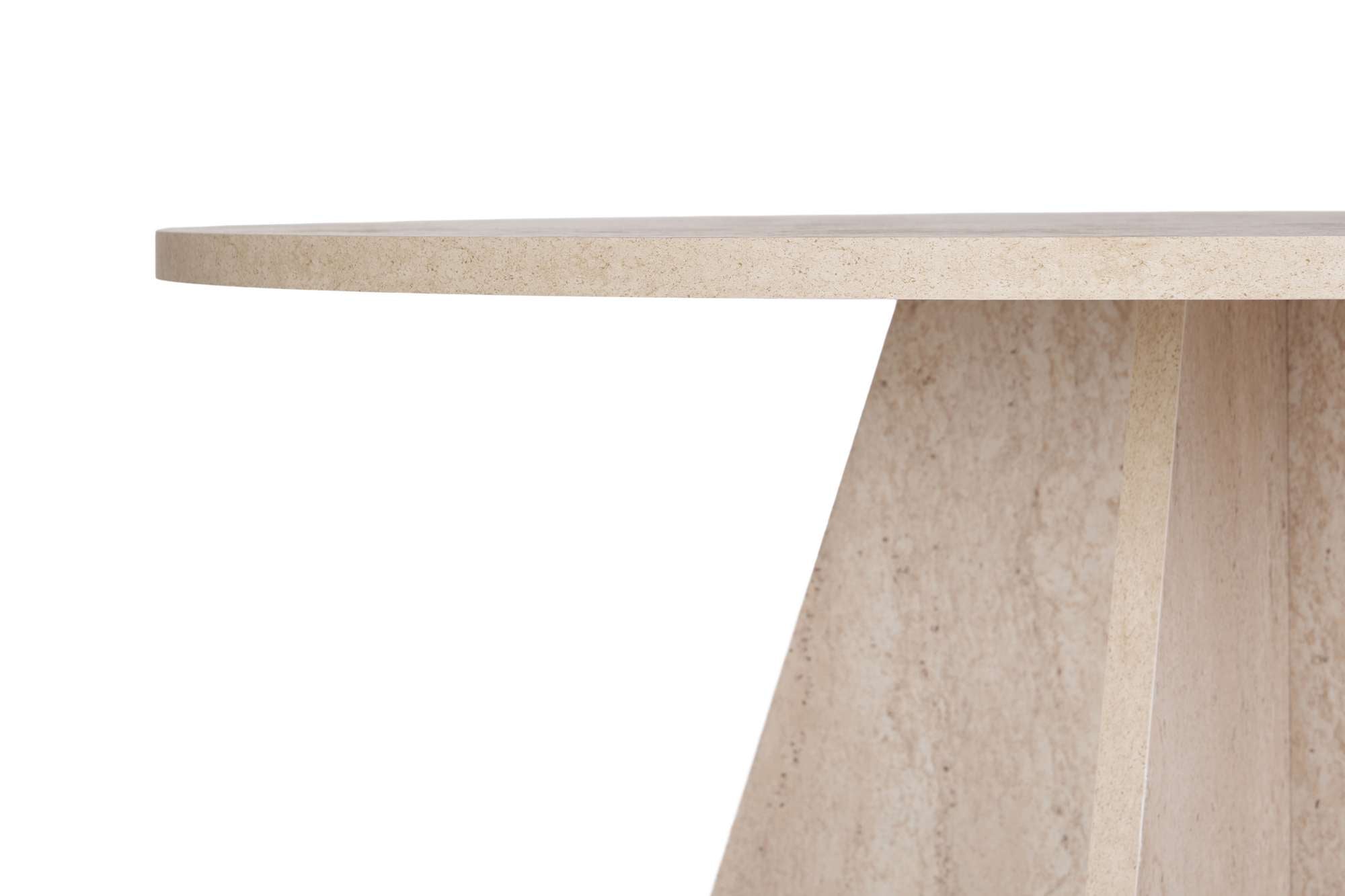 Mesa de Jantar Quadrada 120x120cm em Travertino - Revestimento Melamínico Resistente e Elegante