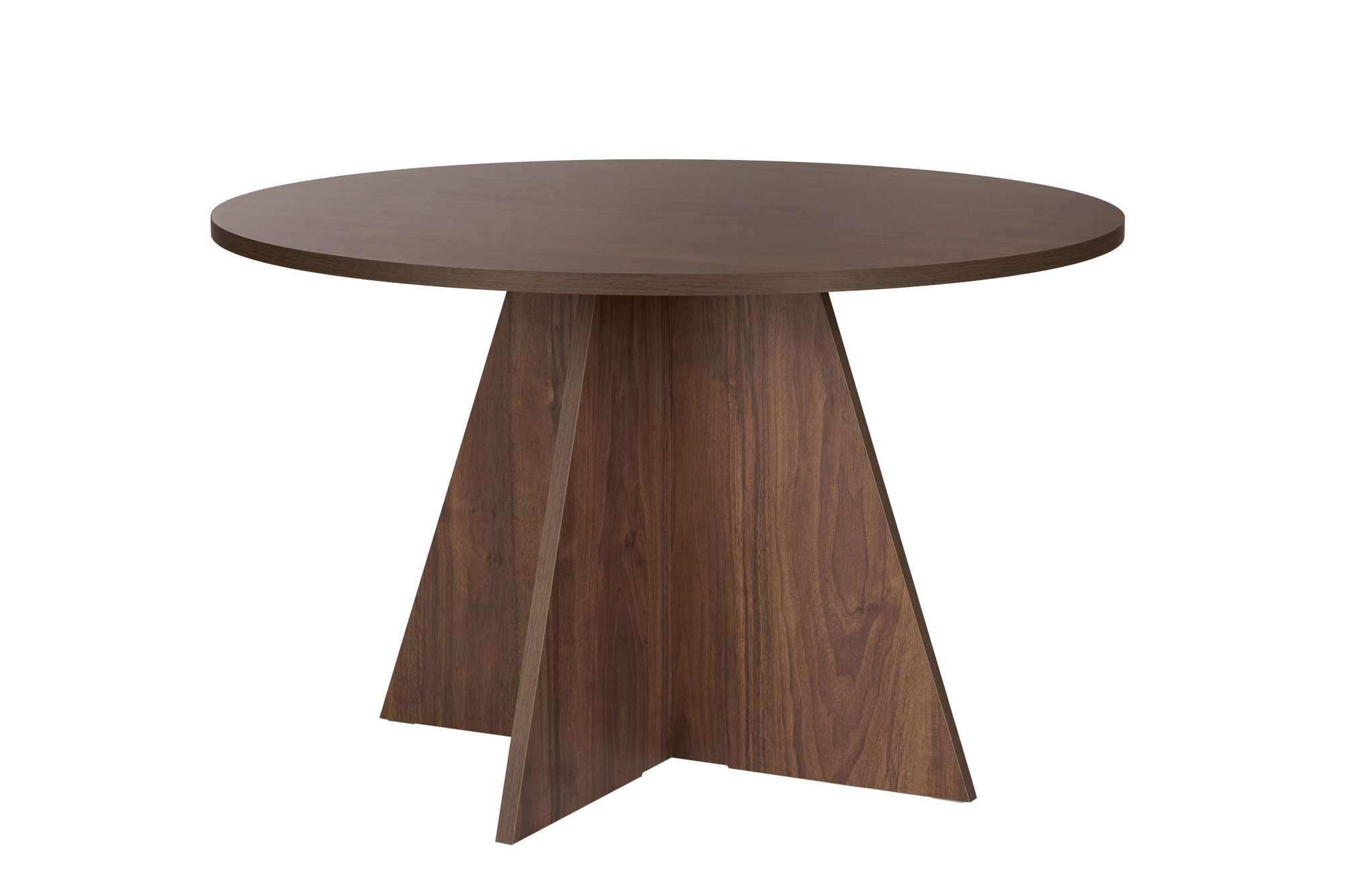 Mesa de Jantar Quadrada em Nogueira 120x120cm - Revestimento Melamínico Resistente e Elegante