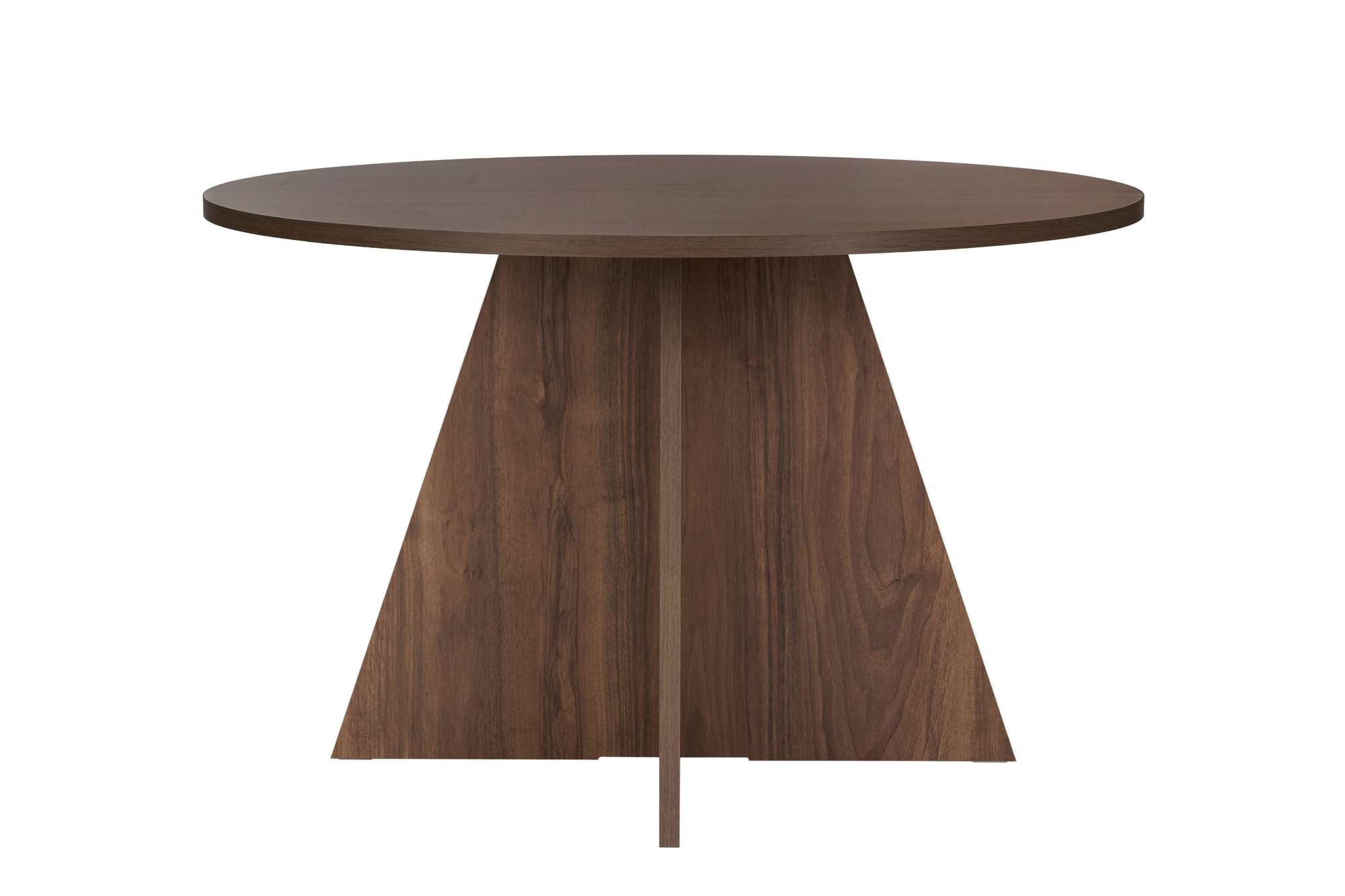Mesa de Jantar Quadrada em Nogueira 120x120cm - Revestimento Melamínico Resistente e Elegante