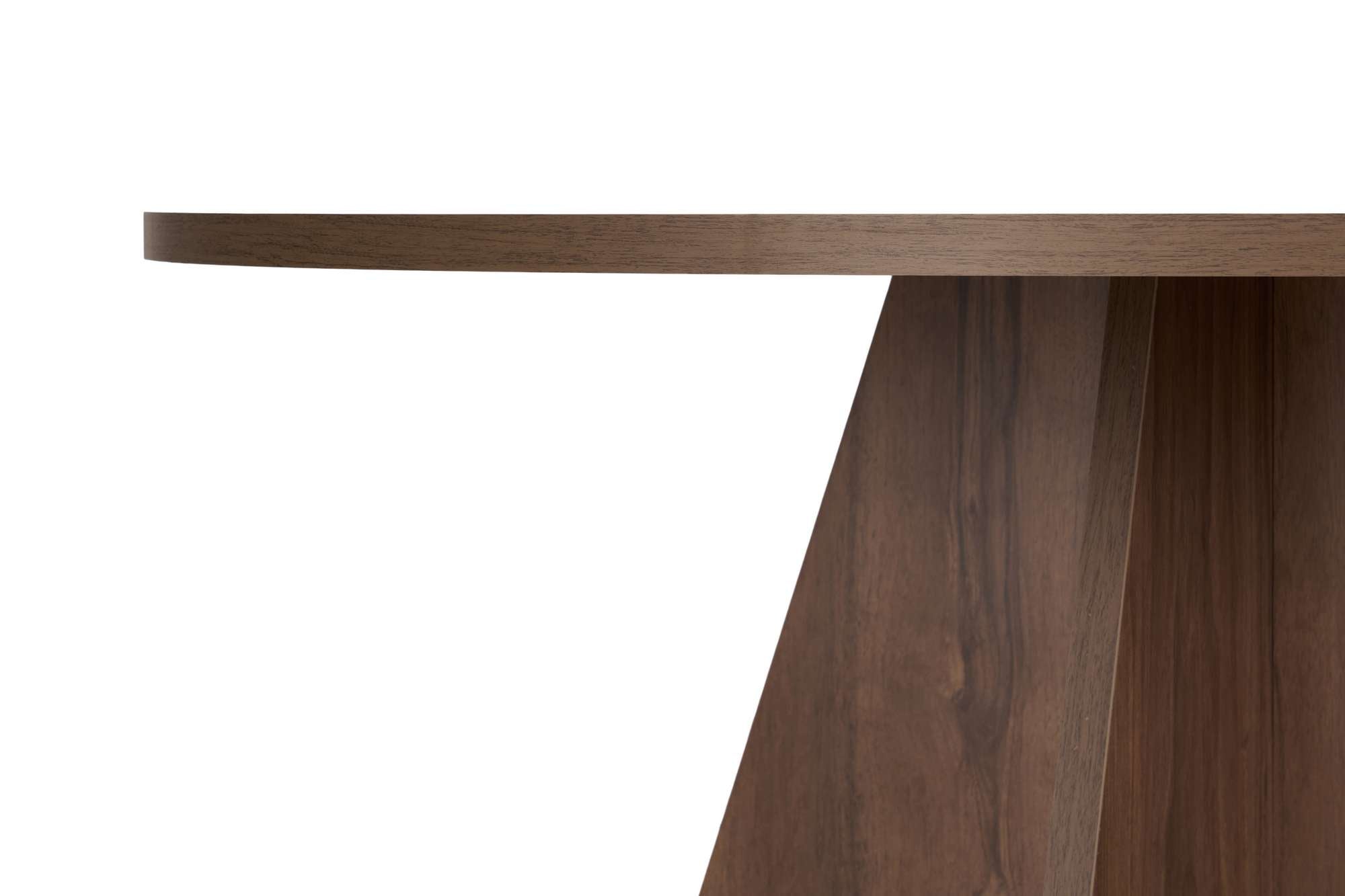Mesa de Jantar Quadrada em Nogueira 120x120cm - Revestimento Melamínico Resistente e Elegante